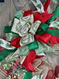 Christmas Farmhouse Wreath, MADE TO ORDER