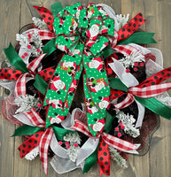 Santa Clause Christmas Deco Mesh Wreath