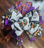 Halloween Witch Hat Clip-on Bow 12"x12"