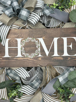 Any Season Home Farmhouse Shabby Chic Cottage Rustic Front Door Wreath, Farmhouse Country Rustic Wreath, Year-Round Front Door Wreath