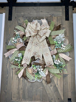 Winter Snowflake Rose Gold Wilderness Rustic Country Wreath
