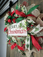 Merry Christmas Farmhouse Wreath