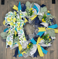 Summer Floral Front Door Wreath - Made to order