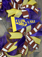 LSU Football Wreath, College Football Wreath, MADE TO ORDER
