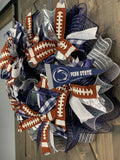 Penn State Football Wreaths, College Football Wreaths, MADE TO ORDER