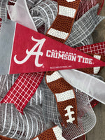 Alabama Roll Tide Football Wreath, College Football Wreath, MADE TO ORDER