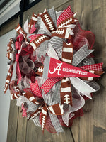 Alabama Roll Tide Football Wreath, College Football Wreath, MADE TO ORDER