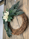 Magnolia Grapevine Everyday Modern Country Farmhouse Wreath, MADE TO ORDER 1-3 Business Days