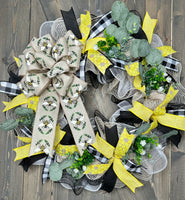 Bumble Bee Wreath - MADE TO ORDER