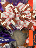 Ravens Football & Orioles Baseball Wreath, EXPECTED BACK IN STOCK SOON!