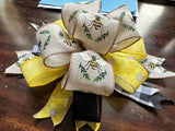 Spring/Summer Bumble Bee Clip-on Bow 12"x12"